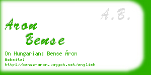 aron bense business card