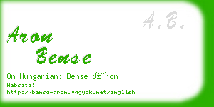 aron bense business card